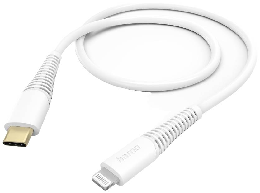 Hama 00201603 USB-laadkabel USB 2.0 Apple Lightning stekker, USB-C stekker 1.50 m Wit