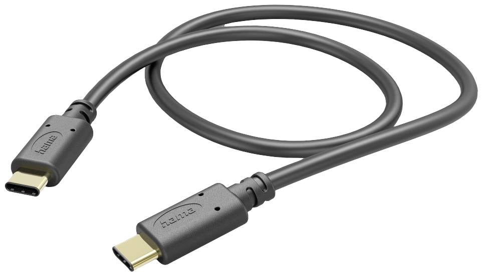 Hama 00201591 USB-laadkabel USB 2.0 USB-C stekker, USB-C stekker 1.50 m Zwart