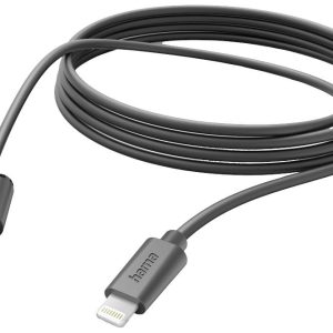Hama 00201582 USB-laadkabel USB 2.0 Apple Lightning stekker, USB-A stekker 3.00 m Zwart Hama 00201582 USB-laadkabel USB 2.0 Apple Lightning stekker, USB-A stekker 3.00 m Zwart