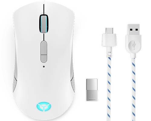 Lenovo Legion M600 Gaming-muis Draadloos, Kabelgebonden Optisch Groen, Wit 9 Toetsen 16000 dpi Verlicht