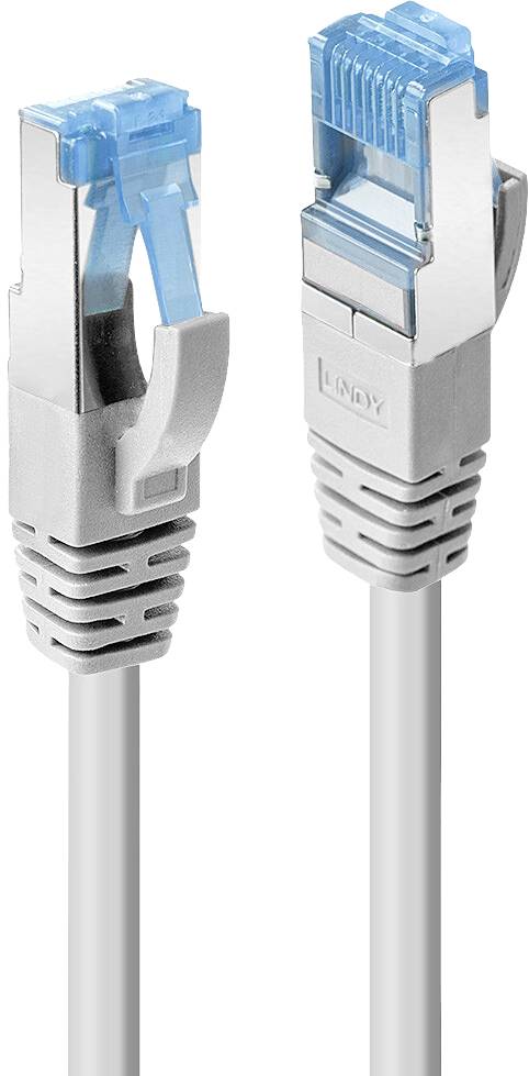 LINDY 47630 RJ45 USB-kabel CAT 6A S/FTP 0.30 m Grijs 1 stuk(s)