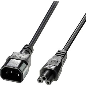 LINDY Stroom Aansluitkabel [1x IEC-stekker – 1x IEC-stekker] 2 m Zwart
