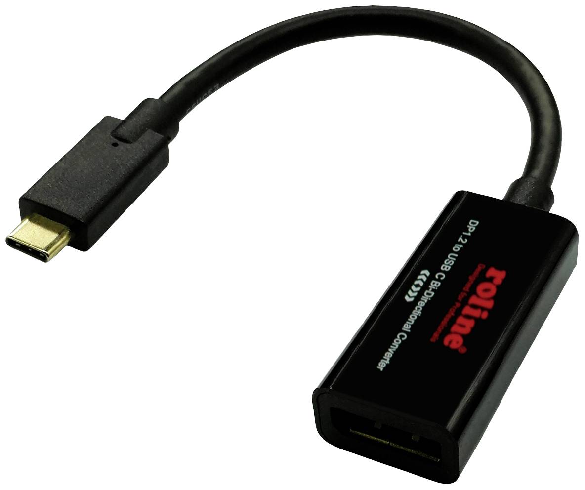ROLINE USB Type C - DisplayPort, v1.2, bidirectionele kabeladapter, M/F, 0,2 m