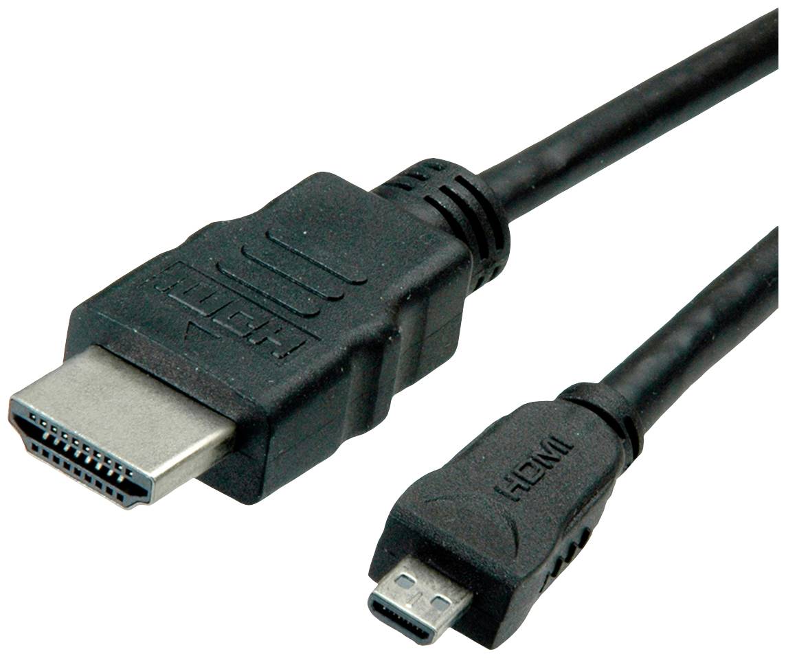 ROLINE GREEN HDMI High Speed Kabel met Ethernet, HDMI male - Micro HDMI male, 2 m
