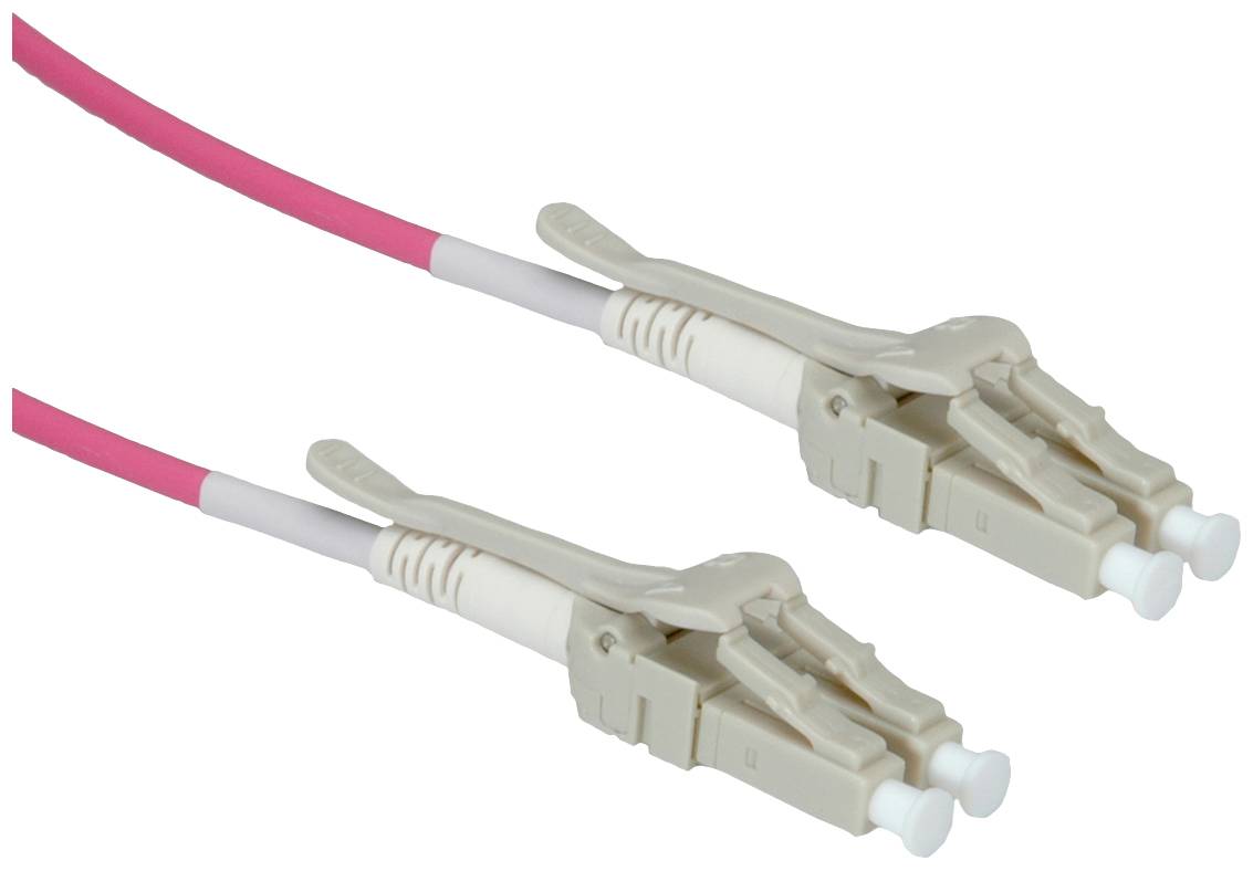 ROLINE glasvezelkabel 50/125µm OM4, LC/LC, LSOH, Low-Loss, Data Center, violet, 7 m