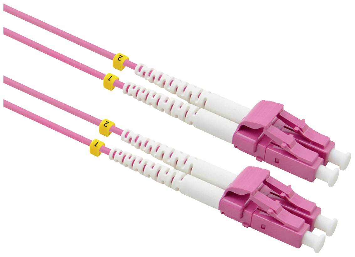 VALUE F.O. Kabel 50/125µm OM4, LC/LC, low-Loss connector , LSOH, violet, 7 m