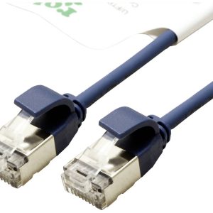 ROLINE GREEN F/UTP DataCenter Patchkabel Cat.6A (Class EA), LSOH, extra dun, blauw, 5 m