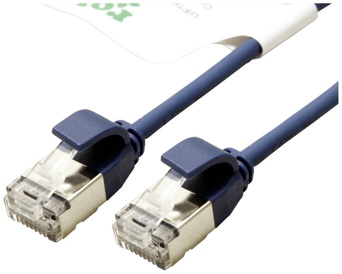 ROLINE GREEN F/UTP DataCenter Patchkabel Cat.6A (Class EA), LSOH, extra dun, blauw, 5 m