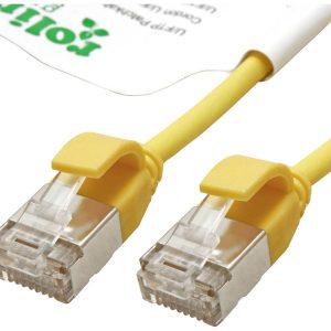 ROLINE GREEN F/UTP DataCenter Patchkabel Cat.6A (Class EA), LSOH, extra dun, geel, 5 m
