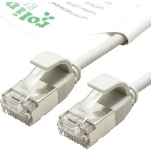ROLINE GREEN F/UTP DataCenter Patchkabel Cat.6A (Class EA), LSOH, extra dun, grijs, 0,5 m