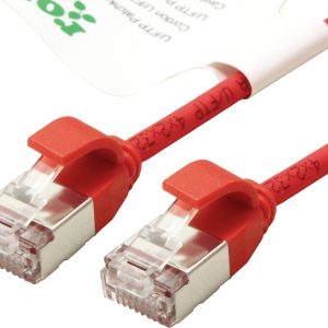 ROLINE GREEN F/UTP DataCenter Patchkabel Cat.6A (Class EA), LSOH, extra dun, rood, 5 m