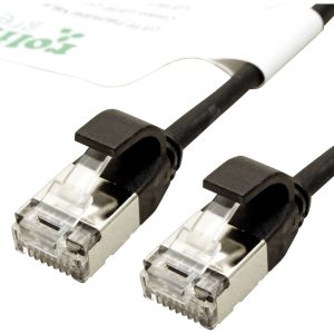 ROLINE GREEN F/UTP DataCenter Patchkabel Cat.6A (Class EA), LSOH, extra dun, zwart, 3 m