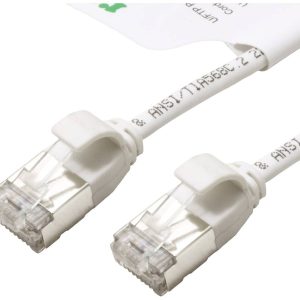 ROLINE GREEN F/UTP DataCenter Patchkabel Cat.6A (Class EA), LSOH, extra dun, wit, 0,15 m