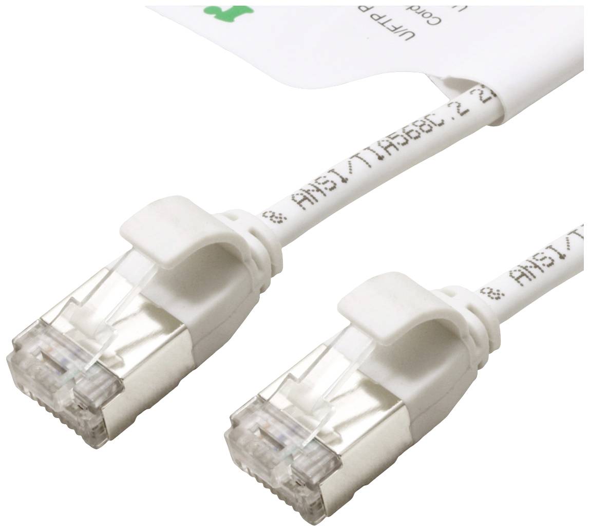 ROLINE GREEN F/UTP DataCenter Patchkabel Cat.6A (Class EA), LSOH, extra dun, wit, 1,5 m