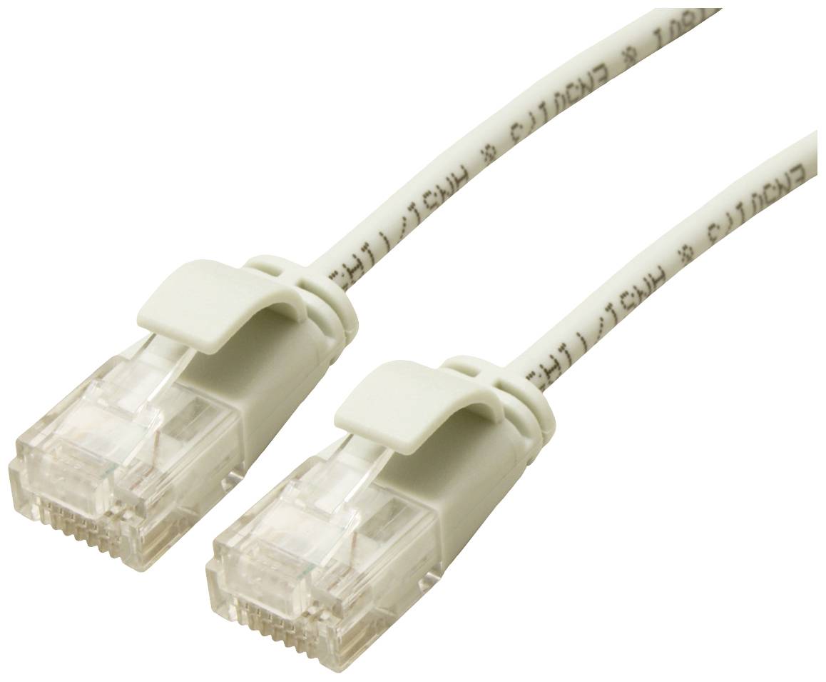 ROLINE GREEN UTP patchkabel Cat.6A (Class EA), LSOH, extra dun, grijs, 2 m