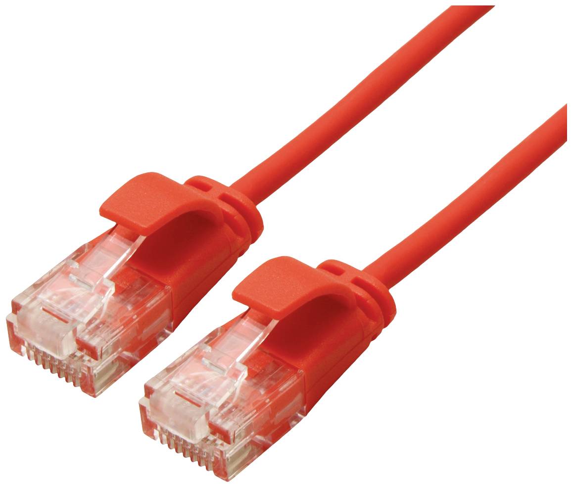 ROLINE GREEN UTP patchkabel Cat.6A (Class EA), LSOH, extra dun, rood, 1,5 m