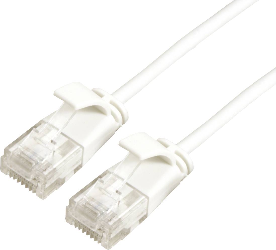 ROLINE GREEN UTP patchkabel Cat.6A (Class EA), LSOH, extra dun, wit, 0,3 m