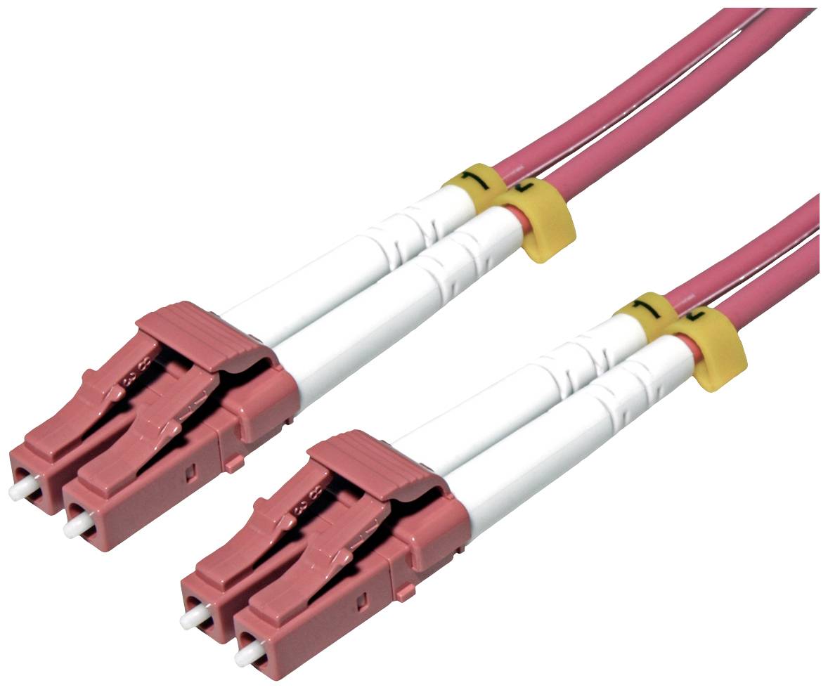 ROLINE glasvezelkabel 50/125µm OM4, LC/LC, staal gepantserd, LSOH, violet, 15 m