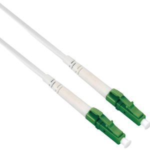 ROLINE glasvezelkabel 9/125 µm OS2, LC/LC, APC, staalgewapend, simplex, LSOH, wit, 2 m