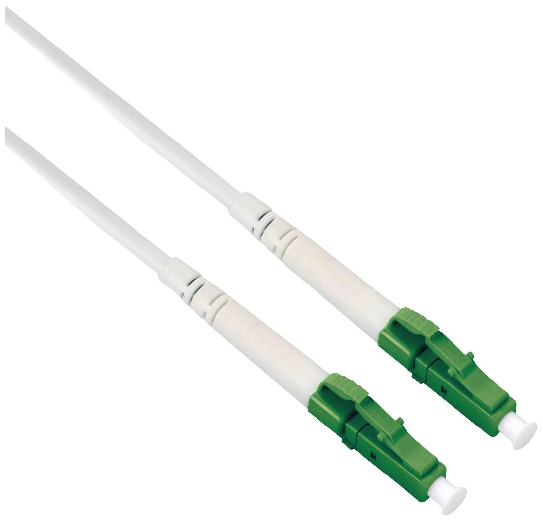 ROLINE glasvezelkabel 9/125 µm OS2, LC/LC, APC, staalgewapend, simplex, LSOH, wit, 3 m