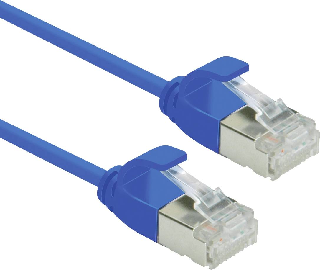 ROLINE F/UTP DataCenter Patchkabel Cat.6A (Class EA), LSOH, extra dun, blauw, 2 m