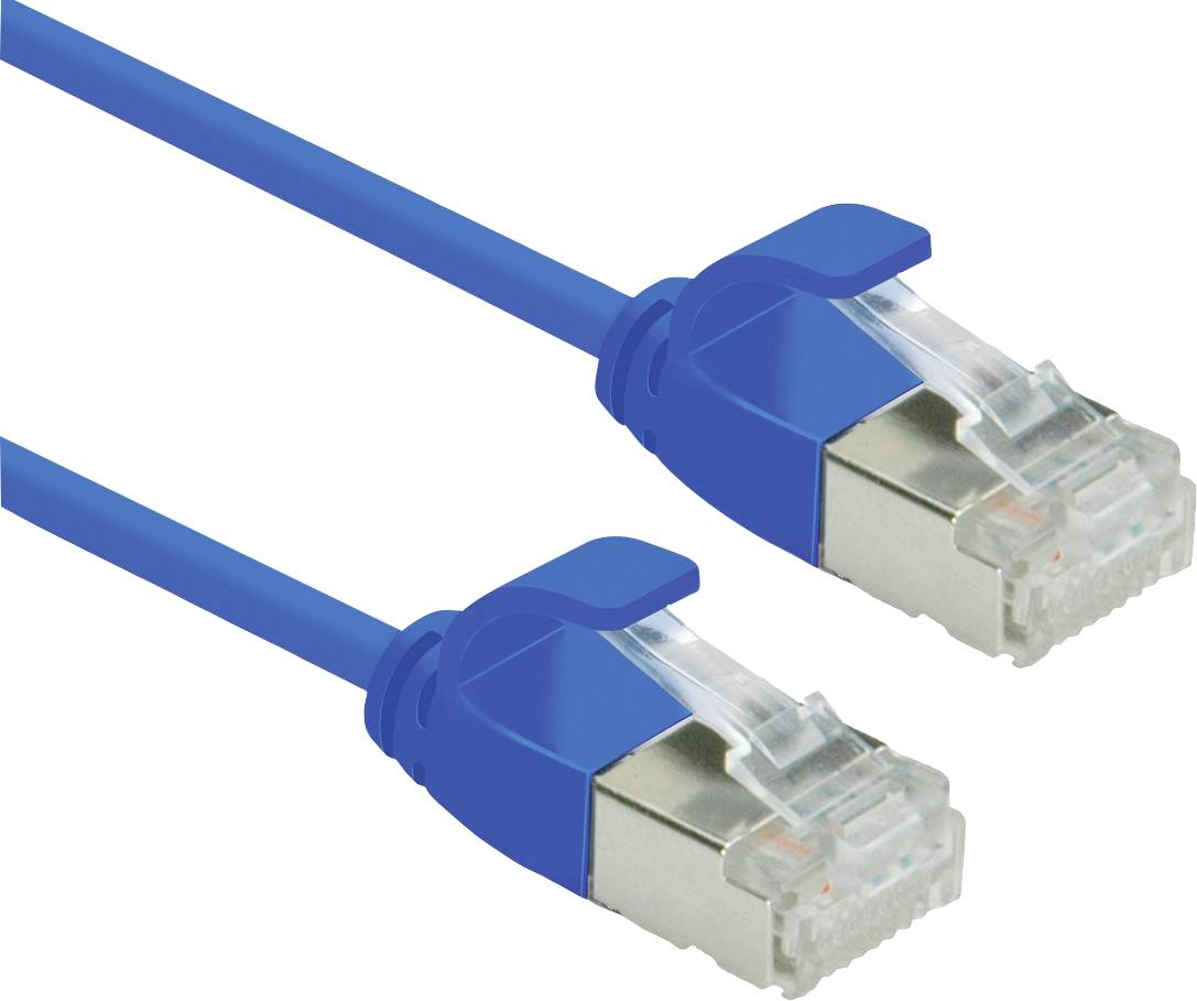 ROLINE F/UTP DataCenter Patchkabel Cat.6A (Class EA), LSOH, extra dun, blauw, 5 m