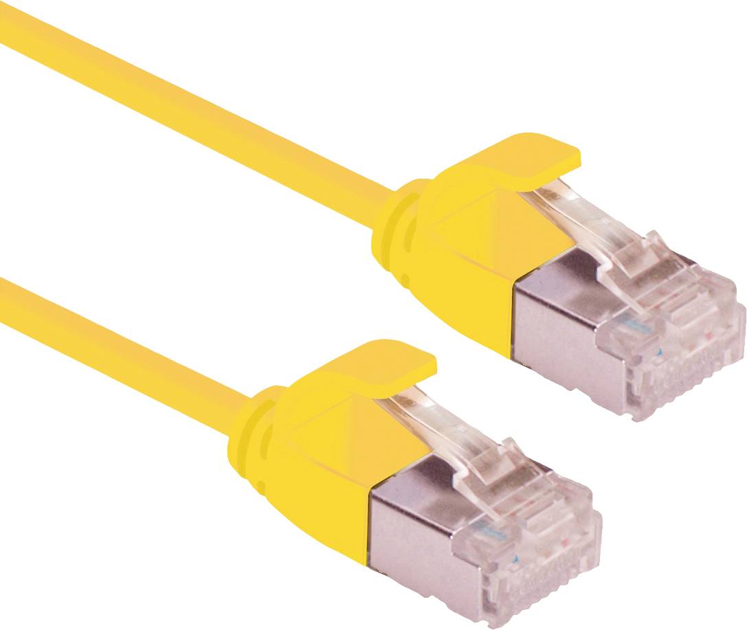 ROLINE F/UTP DataCenter Patchkabel Cat.6A (Class EA), LSOH, extra dun, geel, 0,3 m