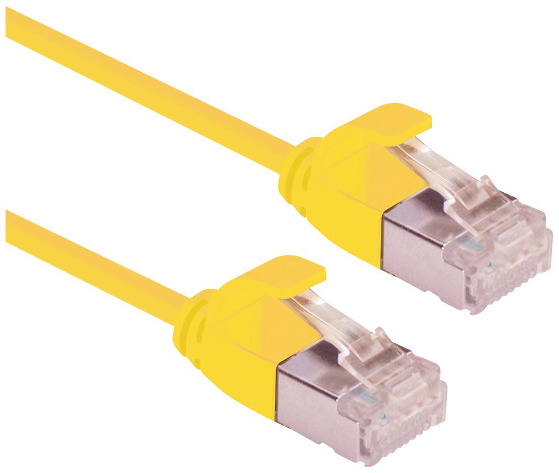 ROLINE F/UTP DataCenter Patchkabel Cat.6A (Class EA), LSOH, extra dun, geel, 2 m