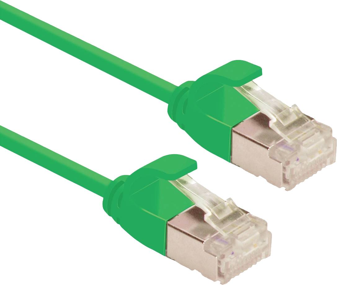ROLINE F/UTP DataCenter Patchkabel Cat.6A (Class EA), LSOH, extra dun, groen, 0,5 m