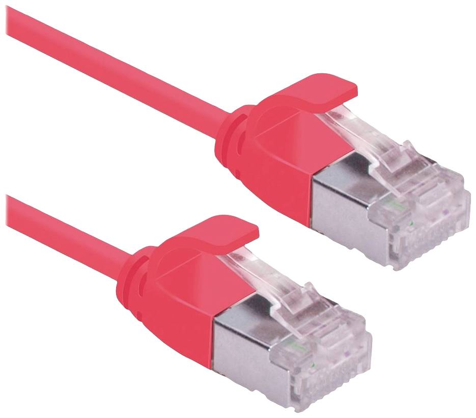 ROLINE F/UTP DataCenter Patchkabel Cat.6A (Class EA), LSOH, extra dun, rood, 3 m