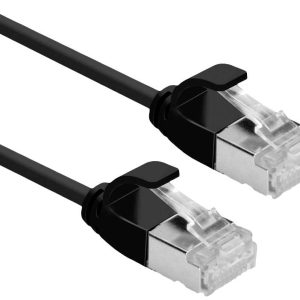 ROLINE F/UTP DataCenter Patchkabel Cat.6A (Class EA), LSOH, extra dun, zwart, 0,5 m ROLINE F/UTP DataCenter Patchkabel Cat.6A (Class EA), LSOH, extra dun, zwart, 0,5 m
