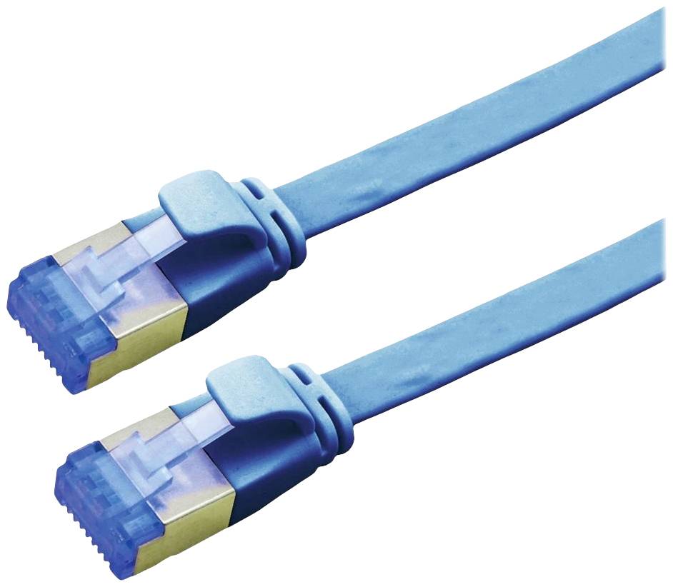 VALUE FTP patchkabel, Cat.6A (Class EA), extra plat, blauw, 1,5 m