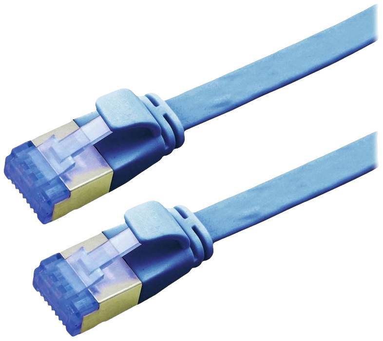 VALUE FTP patchkabel, Cat.6A (Class EA), extra plat, blauw, 2 m