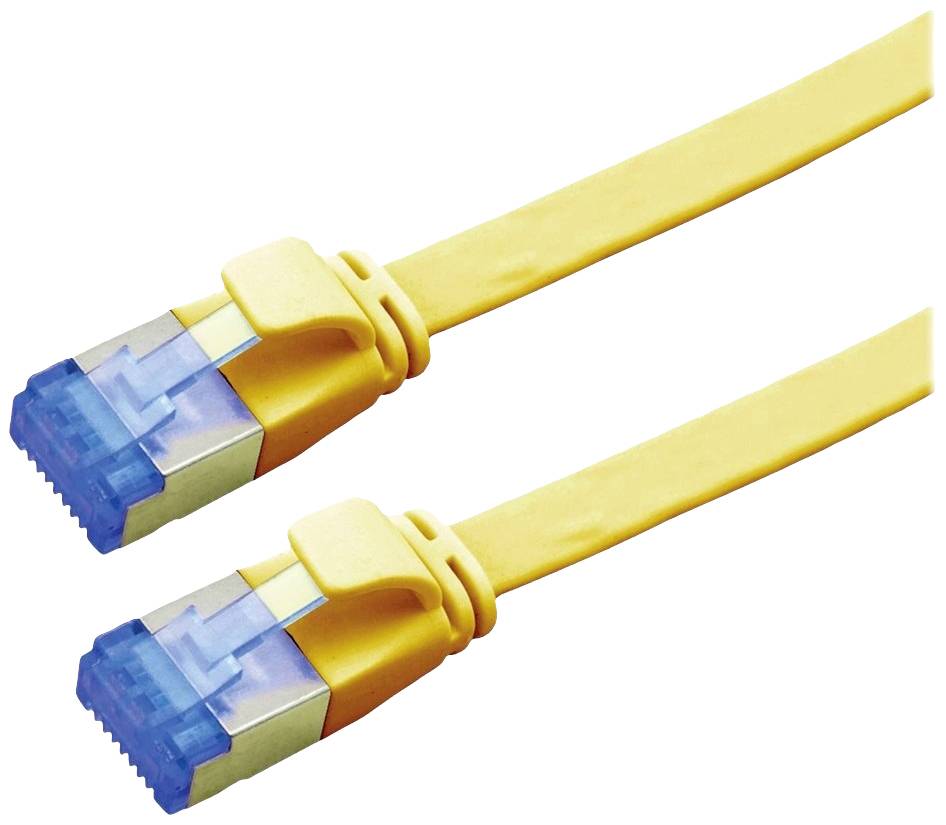 VALUE FTP patchkabel, Cat.6A (Class EA), extra plat, geel, 1,5 m