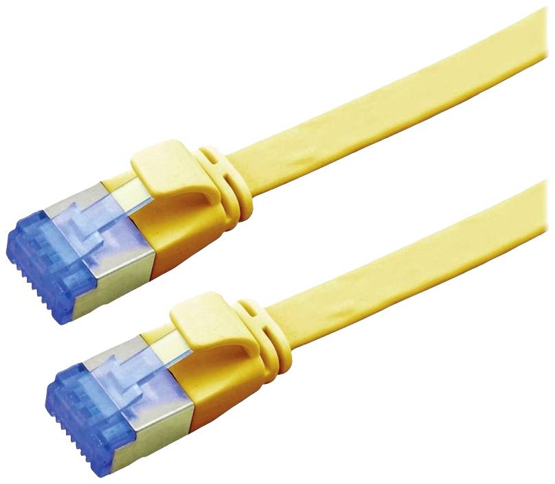 VALUE FTP patchkabel, Cat.6A (Class EA), extra plat, geel, 5 m