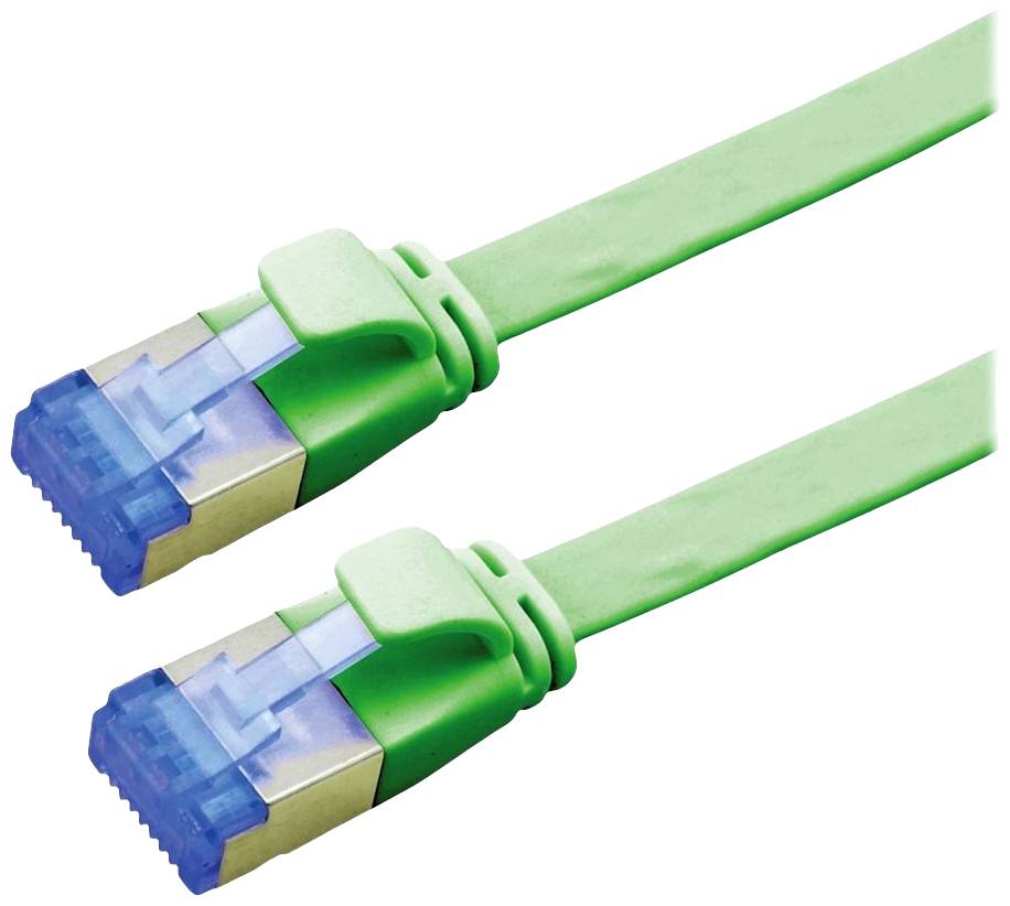 VALUE FTP patchkabel, Cat.6A (Class EA), extra plat, groen, 2 m