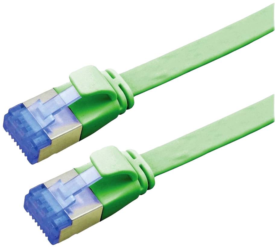 VALUE FTP patchkabel, Cat.6A (Class EA), extra plat, groen, 3 m