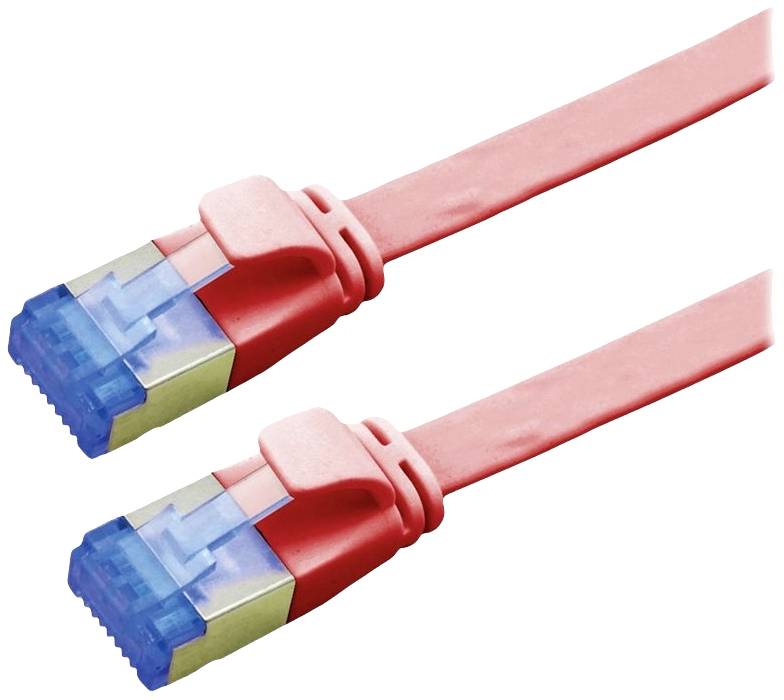 VALUE FTP patchkabel, Cat.6A (Class EA), extra plat, rood, 0,5 m