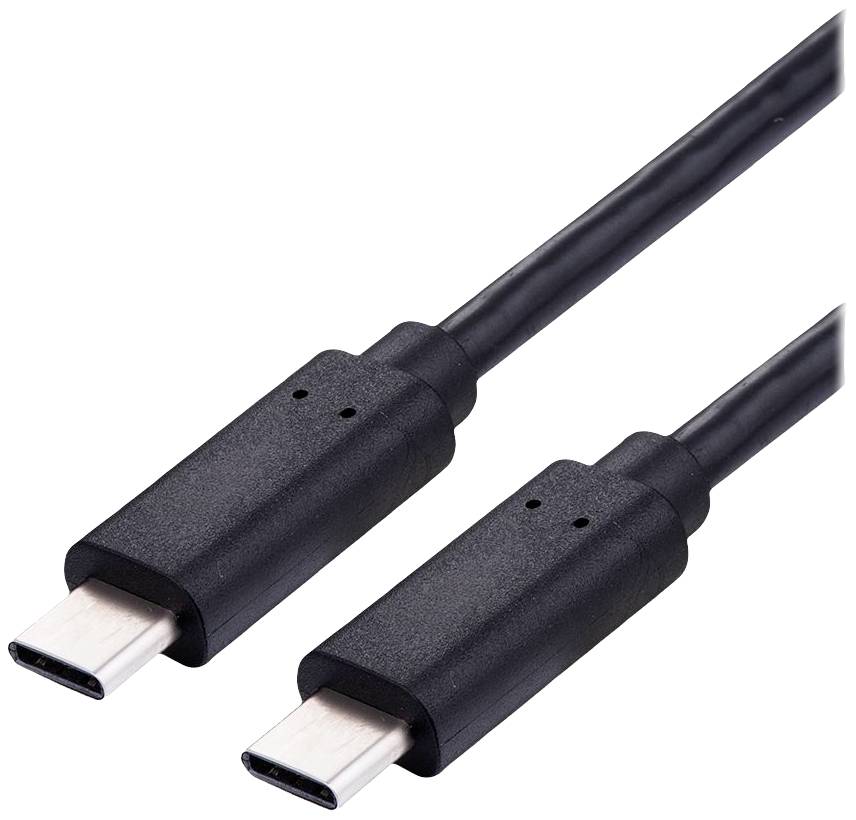 VALUE USB 2.0 Kabel, C-C, M/M, 100W, zwart, 1 m