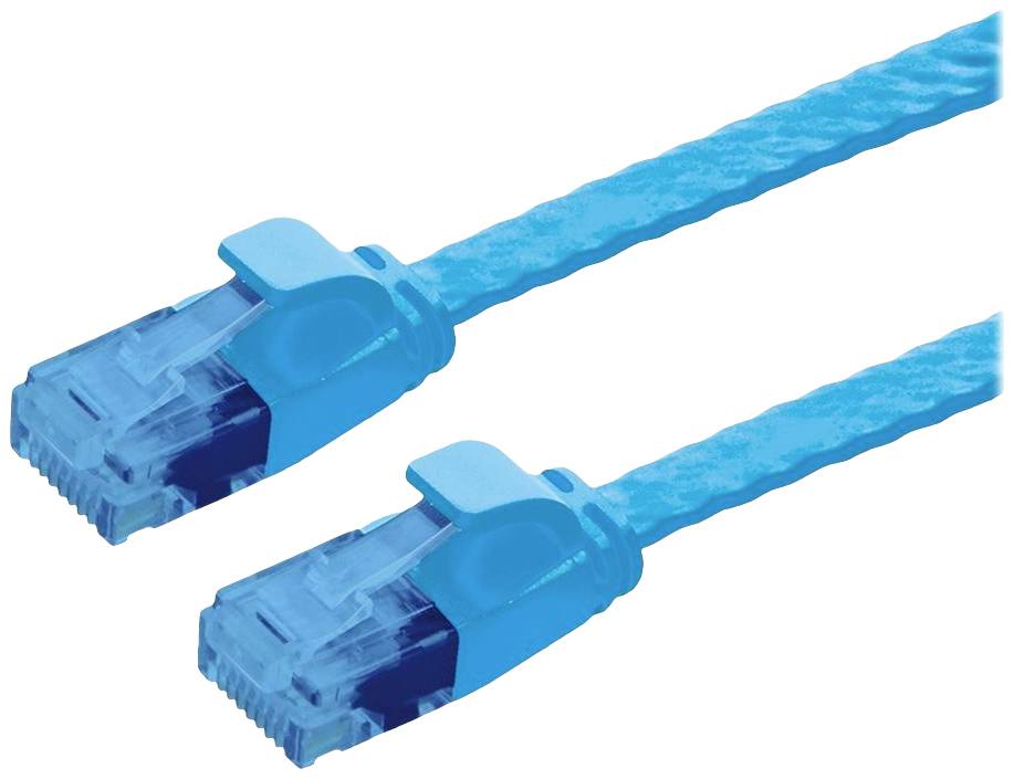 VALUE UTP patchkabel, Cat.6A (Class EA), extra plat, blauw, 2 m