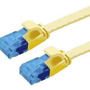 VALUE UTP patchkabel, Cat.6A (Class EA), extra plat, geel, 3 m VALUE UTP patchkabel, Cat.6A (Class EA), extra plat, geel, 3 m