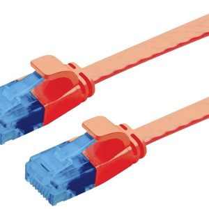 VALUE UTP patchkabel, Cat.6A (Class EA), extra plat, rood, 0,5 m