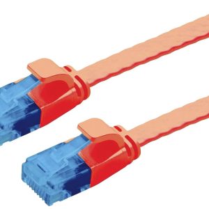 VALUE UTP patchkabel, Cat.6A (Class EA), extra plat, rood, 1 m