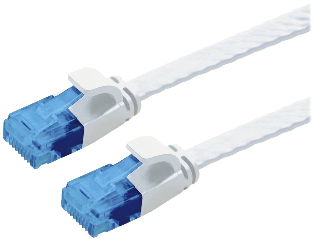 VALUE UTP patchkabel, Cat.6A (Class EA), extra plat, wit, 1 m