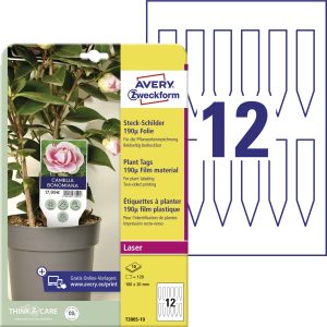 Avery-Zweckform T3005-10 Insteekbare labels 100 x 20 mm Polyester Wit 120 stuk(s) Niet hechtend Laser (kleur), Laser (zw Avery-Zweckform T3005-10 Insteekbare labels 100 x 20 mm Polyester Wit 120 stuk(s) Niet hechtend Laser (kleur), Laser (zw