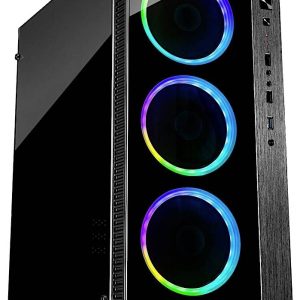Inter-Tech W-III RGB Tower PC-behuizing Zwart Zijvenster Inter-Tech W-III RGB Tower PC-behuizing Zwart Zijvenster