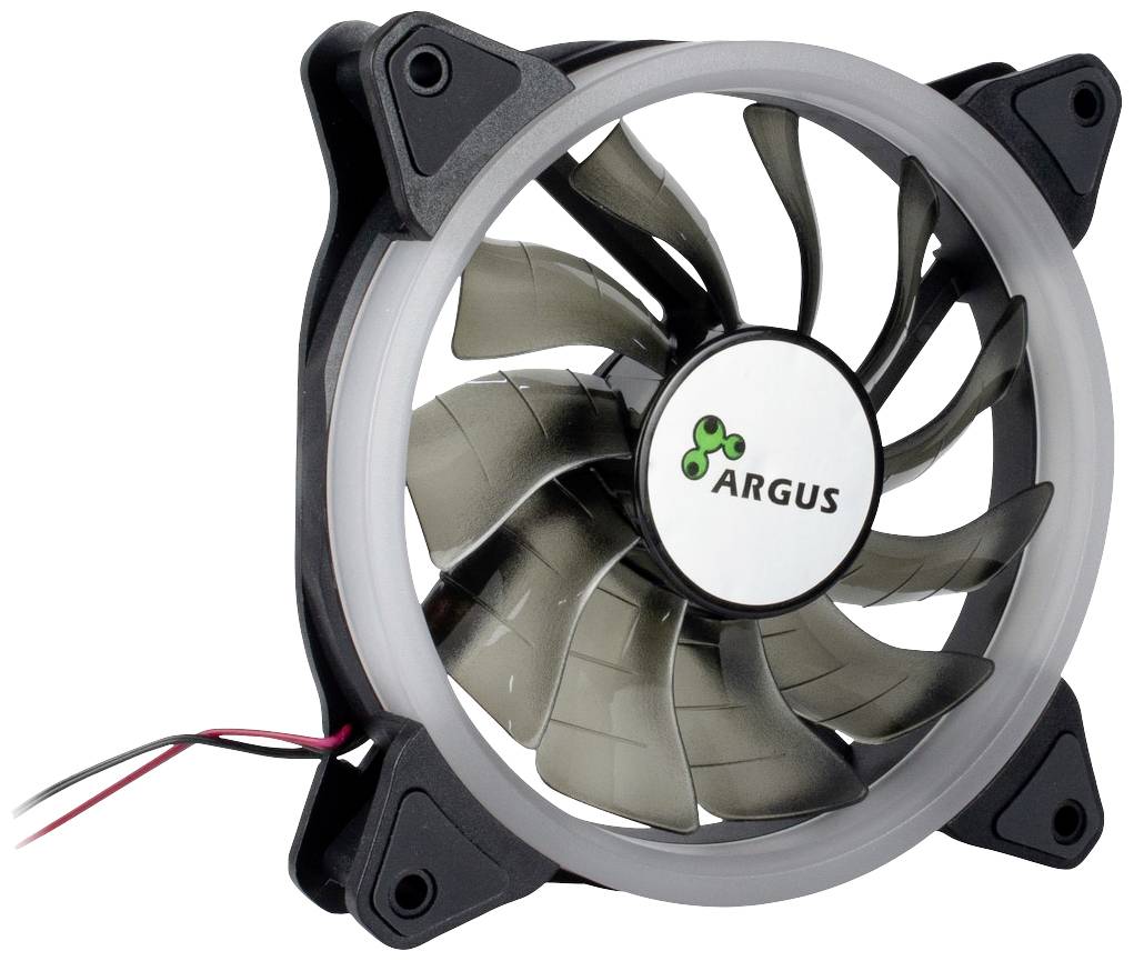 Inter-Tech INTER-TECH - Argus RS-051 RGB - Gehäuselüfter - 120 mm CPU-koellichaam met ventilator Zwart (b x h x d) 120 x
