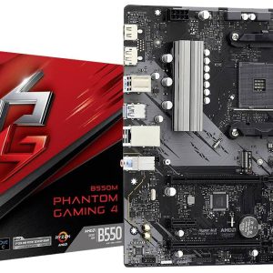 ASRock B550M Phantom Gaming 4 Moederbord Socket AMD AM4 Vormfactor Micro-ATX Moederbord chipset AMD® B550