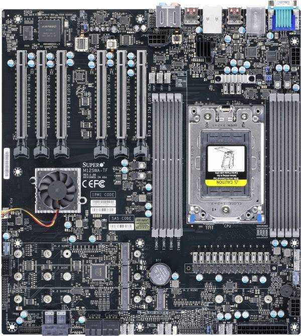 Supermicro MBD-M12SWA-TF Moederbord Socket AMD sWRX8 Vormfactor ATX