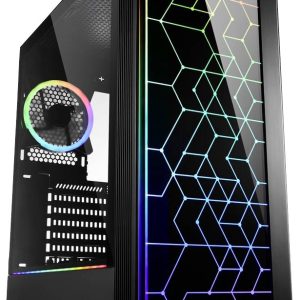 Sharkoon RGB LIT 100 Midi-tower PC-behuizing Zwart